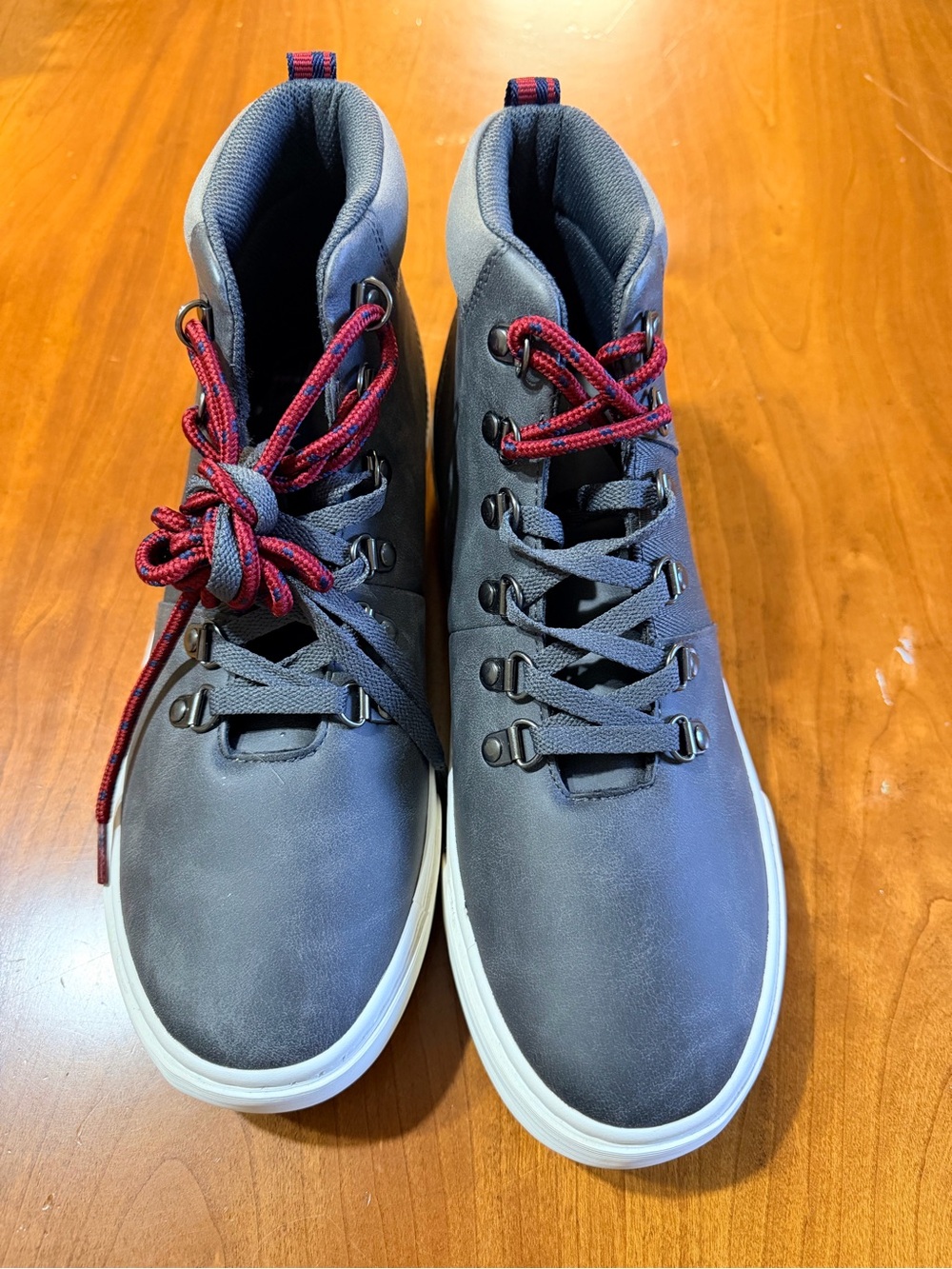 Ben Sherman Navy Chukka Boots with Red Accent Laces